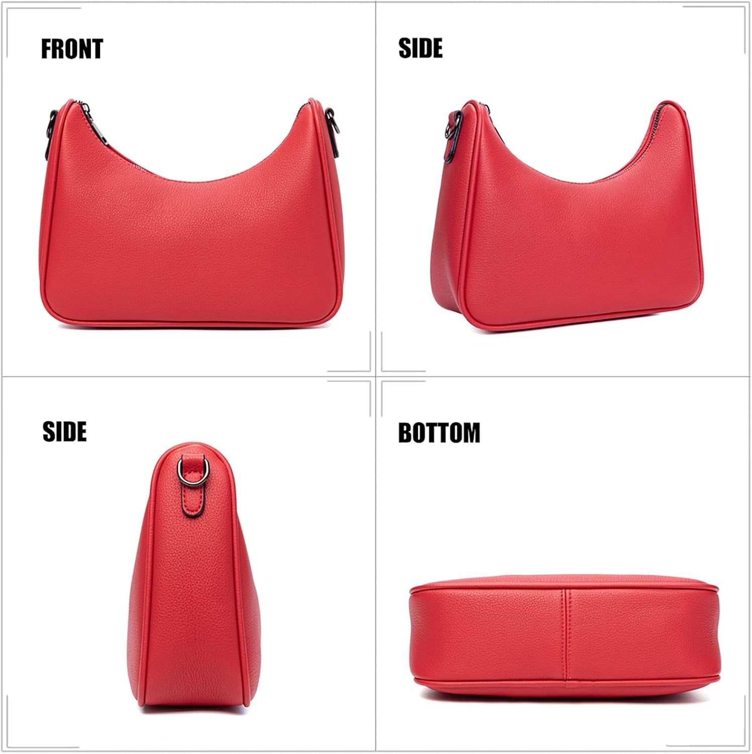 Small Crossbody Hobo Handbags for Women, Multipurpose Soft Shoulder Bag Lightweight Retro Tote Bag with Coin Purse 2Pcs/Set