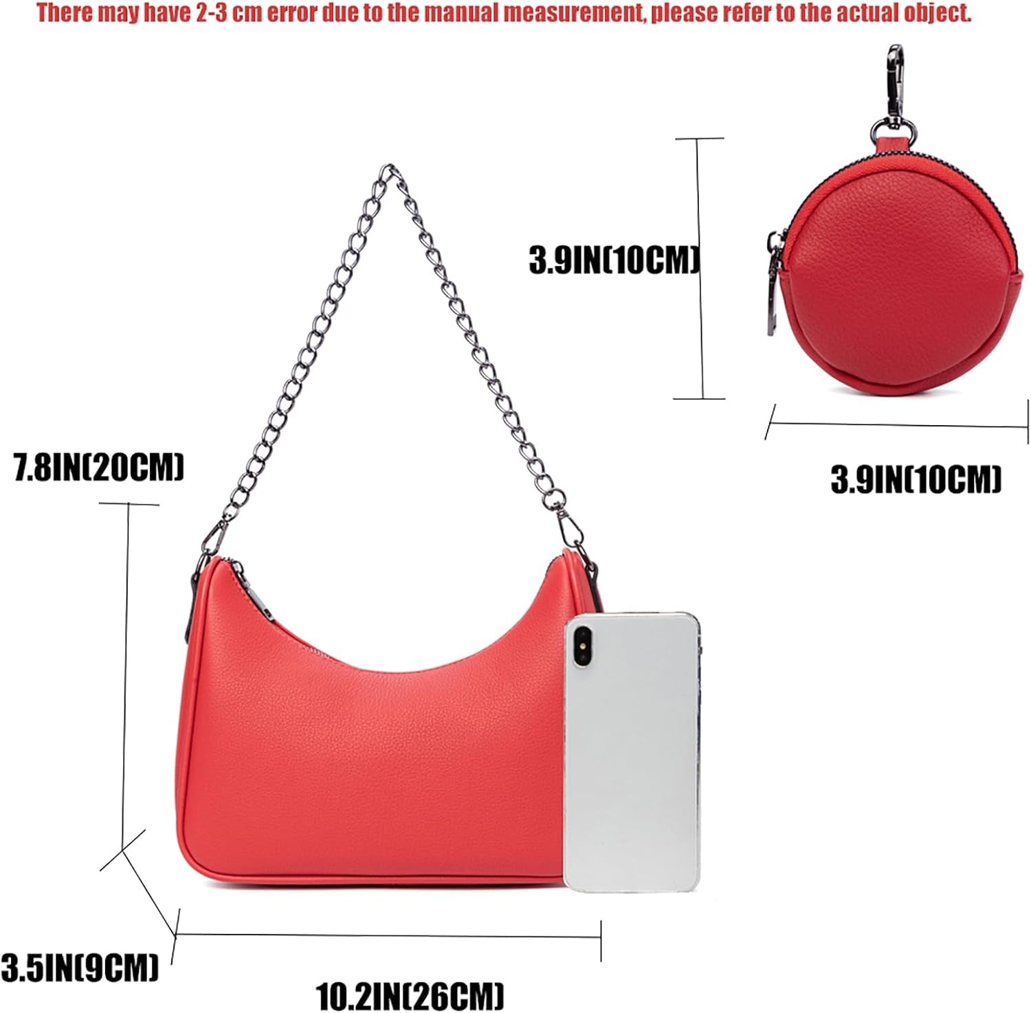 Small Crossbody Hobo Handbags for Women, Multipurpose Soft Shoulder Bag Lightweight Retro Tote Bag with Coin Purse 2Pcs/Set